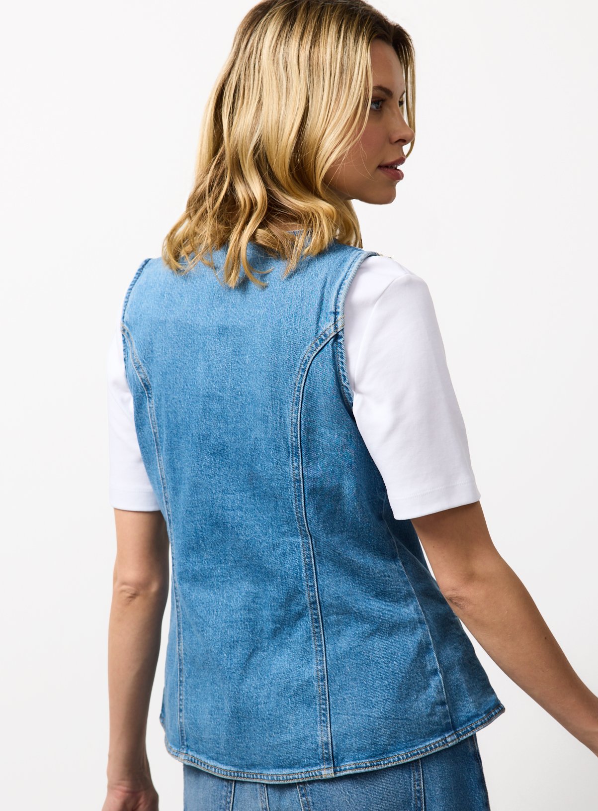 Light Denim Co-ord Waistcoat 20 - Image 4 thumbnail